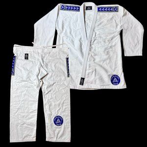 New Gracie Jiu Jitsu GI’s White (Pearl Weave) Competition Team Size A4 BJJ